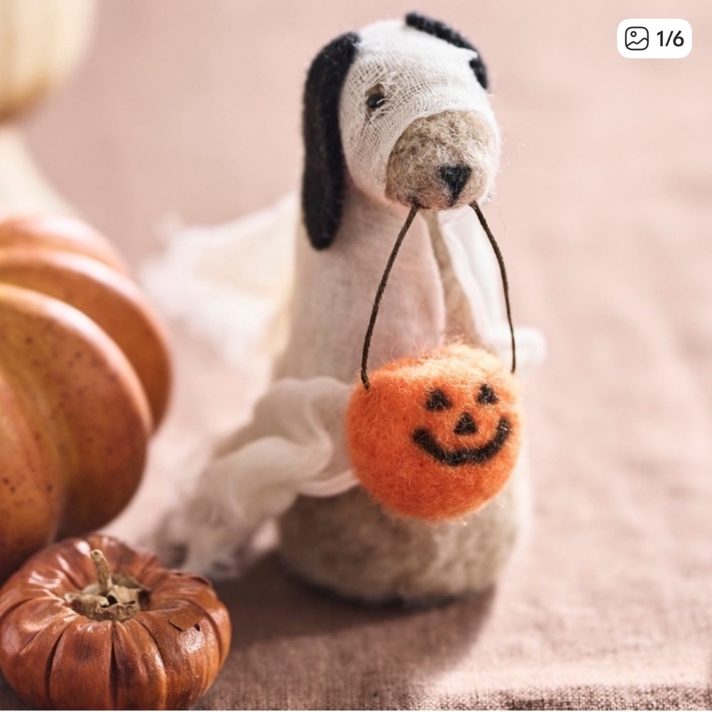 Spooky Felt Dog Ghost